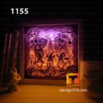 1155. Easter Gnome - Paper cut light box template, shadow box, 3D papercut lightbox svg file DIY, cutting cricut