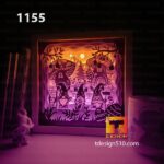 1155. Easter Gnome - Paper cut light box template, shadow box, 3D papercut lightbox svg file DIY, cutting cricut - Image 2