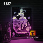 1157. Cinderella - Paper cut light box template, shadow box, 3D papercut lightbox svg file DIY, cutting cricut - Image 3