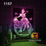 1157. Cinderella - Paper cut light box template, shadow box, 3D papercut lightbox svg file DIY, cutting cricut - Image 4