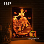 1157. Cinderella - Paper cut light box template, shadow box, 3D papercut lightbox svg file DIY, cutting cricut - Image 2