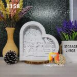1158. Cinderella Heart - Paper cutting lamp 3D shadow box, Light box template, papercut lightbox svg file DIY, cricut - Image 4