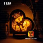 1159. Love Mom Heart - Paper cutting lamp 3D shadow box, Light box template, papercut lightbox svg file DIY, cricut - Image 4