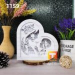 1159. Love Mom Heart - Paper cutting lamp 3D shadow box, Light box template, papercut lightbox svg file DIY, cricut - Image 3