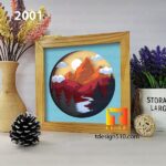 2001. Mountain - 3D shadow box Paper cutting templates, papercut crafting svg file DIY, gift Cricut Silhouette - Image 3