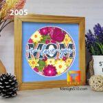 2005. Love Mom - 3D shadow box Paper cutting templates, papercut crafting svg file DIY, gift Cricut Silhouette