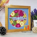 2006. Mom - 3D shadow box Paper cutting templates, papercut crafting svg file DIY, gift Cricut Silhouette - Image 4