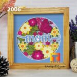 2006. Mom - 3D shadow box Paper cutting templates, papercut crafting svg file DIY, gift Cricut Silhouette - Image 3
