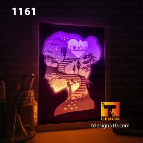 1161. Love Mom - Paper cut light box template, shadow box, 3D papercut lightbox svg file DIY, cutting cricut