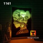 1161. Love Mom - Paper cut light box template, shadow box, 3D papercut lightbox svg file DIY, cutting cricut - Image 2