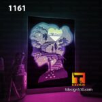 1161. Love Mom - Paper cut light box template, shadow box, 3D papercut lightbox svg file DIY, cutting cricut - Image 4