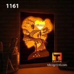 1161. Love Mom - Paper cut light box template, shadow box, 3D papercut lightbox svg file DIY, cutting cricut - Image 3