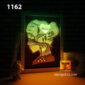 1162. Mothers Day - Paper cut light box template, shadow box, 3D papercut lightbox svg file DIY, cutting cricut