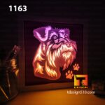 1163. Schnauzer Dog - Paper cut light box template, shadow box, 3D papercut lightbox svg file DIY, cutting cricut
