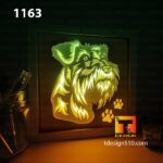 1163. Schnauzer Dog - Paper cut light box template, shadow box, 3D papercut lightbox svg file DIY, cutting cricut - Image 3