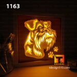 1163. Schnauzer Dog - Paper cut light box template, shadow box, 3D papercut lightbox svg file DIY, cutting cricut - Image 2