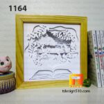 1164. Book Lover - Paper cut light box template, shadow box, 3D papercut lightbox svg file DIY, cutting cricut - Image 5