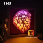 1165. Lion - Paper cut light box template, shadow box, 3D papercut lightbox svg file DIY, cutting cricut