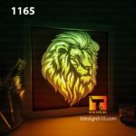 1165. Lion - Paper cut light box template, shadow box, 3D papercut lightbox svg file DIY, cutting cricut - Image 2