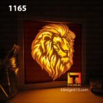 1165. Lion - Paper cut light box template, shadow box, 3D papercut lightbox svg file DIY, cutting cricut - Image 3