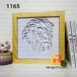 1165. Lion - Paper cut light box template, shadow box, 3D papercut lightbox svg file DIY, cutting cricut - Image 4