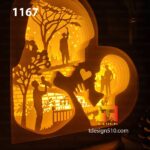 1167. Love Dad Heart - Paper cutting lamp 3D shadow box, Light box template, papercut lightbox svg file DIY, cricut - Image 2