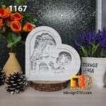 1167. Love Dad Heart - Paper cutting lamp 3D shadow box, Light box template, papercut lightbox svg file DIY, cricut - Image 3