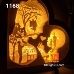 1168. Fathers Day Heart - Paper cutting lamp 3D shadow box, Light box template, papercut lightbox svg file DIY, cricut - Image 2