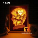 1169. Fathers Day - Paper cut light box template, shadow box, 3D papercut lightbox svg file DIY, cutting cricut - Image 3