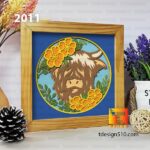 2011. Highland Cow - 3D shadow box Paper cutting templates, papercut crafting svg file DIY, gift Cricut Silhouette