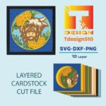 2011. Highland Cow - 3D shadow box Paper cutting templates, papercut crafting svg file DIY, gift Cricut Silhouette - Image 2