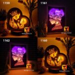 #21 Combo Mothers Day - Heart Paper cutting lamp 3D shadow box, Light box template, papercut lightbox svg file DIY, cricut