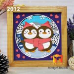 2012. Penguin - 3D shadow box Paper cutting templates, papercut crafting svg file DIY, gift Cricut Silhouette - Image 4