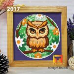 2017. Owl - 3D shadow box Paper cutting templates, papercut crafting svg file DIY, gift Cricut Silhouette - Image 4