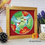 2018. Hummingbird - 3D shadow box Paper cutting templates, papercut crafting svg file DIY, gift Cricut Silhouette - Image 3