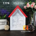 #27 Combo Christmas House - Paper cutting lamp 3D shadow box, Light box template, papercut lightbox svg file DIY, cricut - Image 11