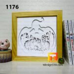 1176. Halloween - Paper cut light box template, shadow box, 3D papercut lightbox svg file DIY, cutting cricut - Image 4