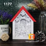 #27 Combo Christmas House - Paper cutting lamp 3D shadow box, Light box template, papercut lightbox svg file DIY, cricut - Image 5