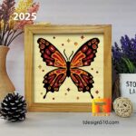 2025. Butterfly - 3D shadow box Paper cutting templates, papercut crafting svg file DIY, gift Cricut Silhouette - Image 4