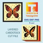 2025. Butterfly - 3D shadow box Paper cutting templates, papercut crafting svg file DIY, gift Cricut Silhouette - Image 2