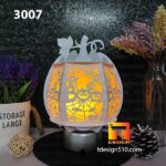 3007. Halloween Ghost Boo Pumpkin lantern - Paper cutting lamp, paper lantern light box template, 3D shadow box, papercut lightbox svg file DIY cricut - Image 3