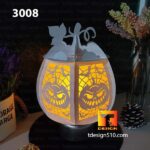 #25 Combo Pumpkin Lantern - Paper cutting lamp, paper lantern light box template, 3D shadow box, papercut lightbox svg file DIY cricut - Image 6