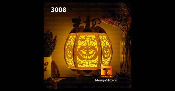 Halloween Pumpkin Lantern Paper cutting lamp shadow box svg