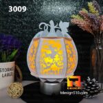 3009. Halloween Witch Pumpkin lantern - Paper cutting lamp, paper lantern light box template, 3D shadow box, papercut lightbox svg file DIY cricut - Image 3