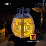 #23 Combo Halloween Pumpkin Lantern - Paper cutting lamp, paper lantern light box template, 3D shadow box, papercut lightbox svg file DIY cricut - Image 3