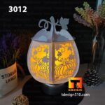 #25 Combo Pumpkin Lantern - Paper cutting lamp, paper lantern light box template, 3D shadow box, papercut lightbox svg file DIY cricut - Image 4