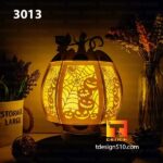 #25 Combo Pumpkin Lantern - Paper cutting lamp, paper lantern light box template, 3D shadow box, papercut lightbox svg file DIY cricut - Image 3