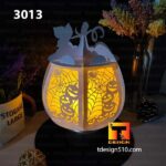 #25 Combo Pumpkin Lantern - Paper cutting lamp, paper lantern light box template, 3D shadow box, papercut lightbox svg file DIY cricut - Image 2