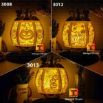 #25 Combo Pumpkin Lantern - Paper cutting lamp, paper lantern light box template, 3D shadow box, papercut lightbox svg file DIY cricut