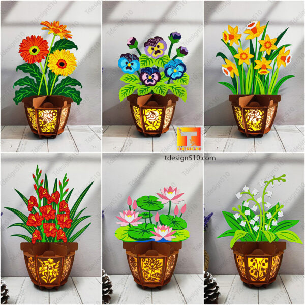 Combo36 flower pot lantern 6in1 2